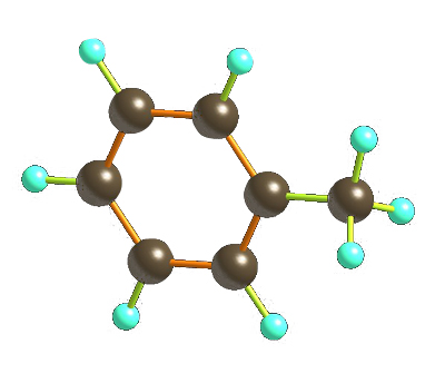 甲苯分子模型图片